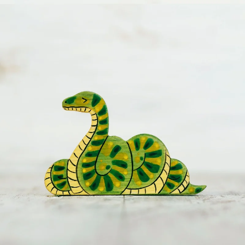 intricately carved wooden toys                   Wooden Caterpillar snake