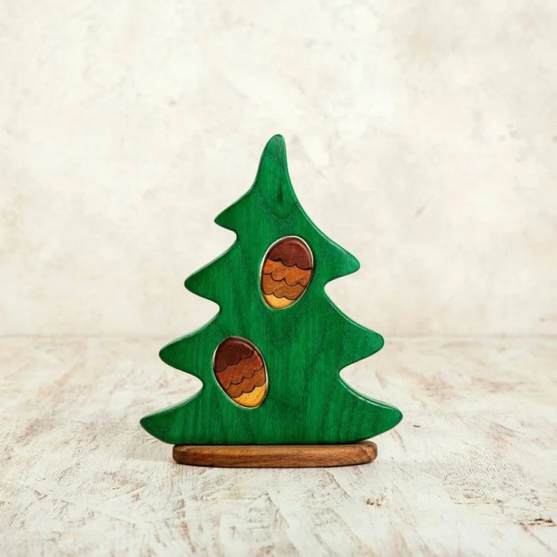 sturdy and reliable wooden toys that provide hours of fun                   Wooden Caterpillar spruce with cones