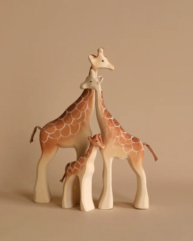 beautiful and detailed wooden toys that inspire creativity                   Bumbu Wooden Giraffe Family Set