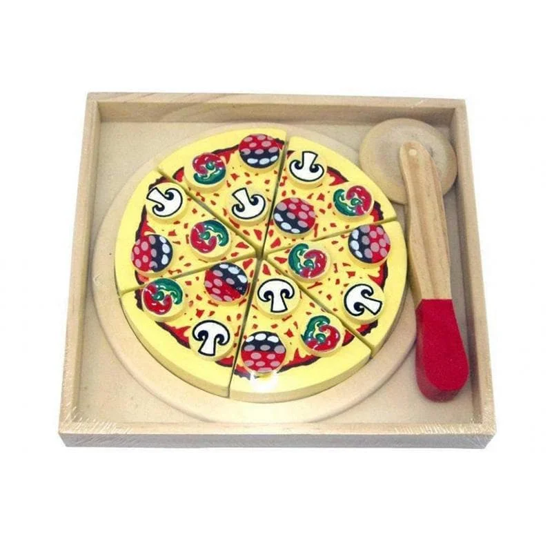 delightful wooden toys for children                   Wooden Pizza