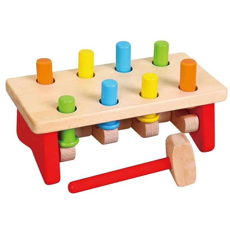 eco-conscious and sustainable wooden toys for children                   Wooden Pound-A-Peg