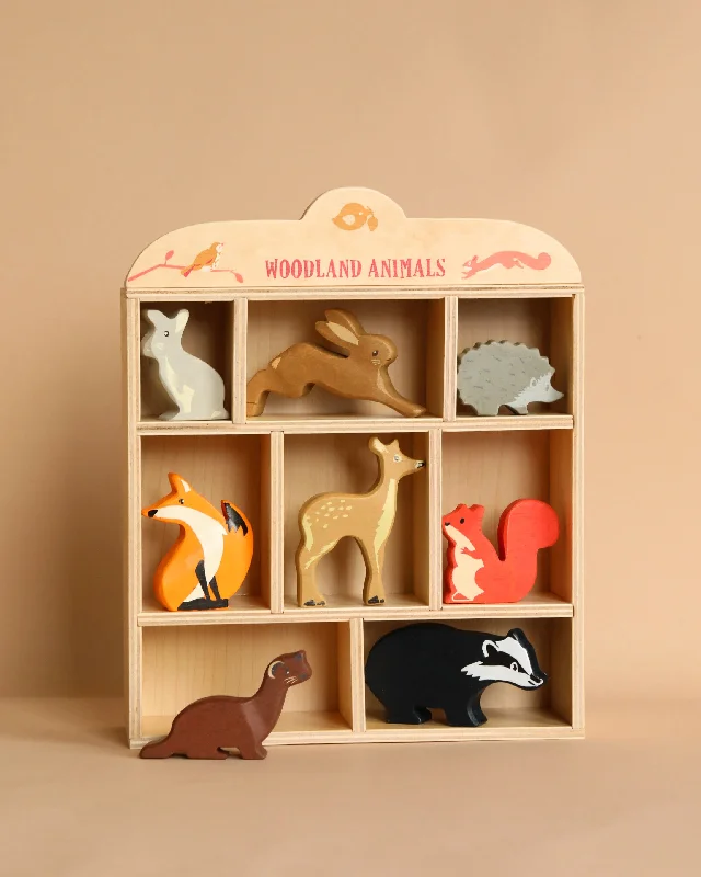 sturdy construction wooden toys                   Woodland Animals Set