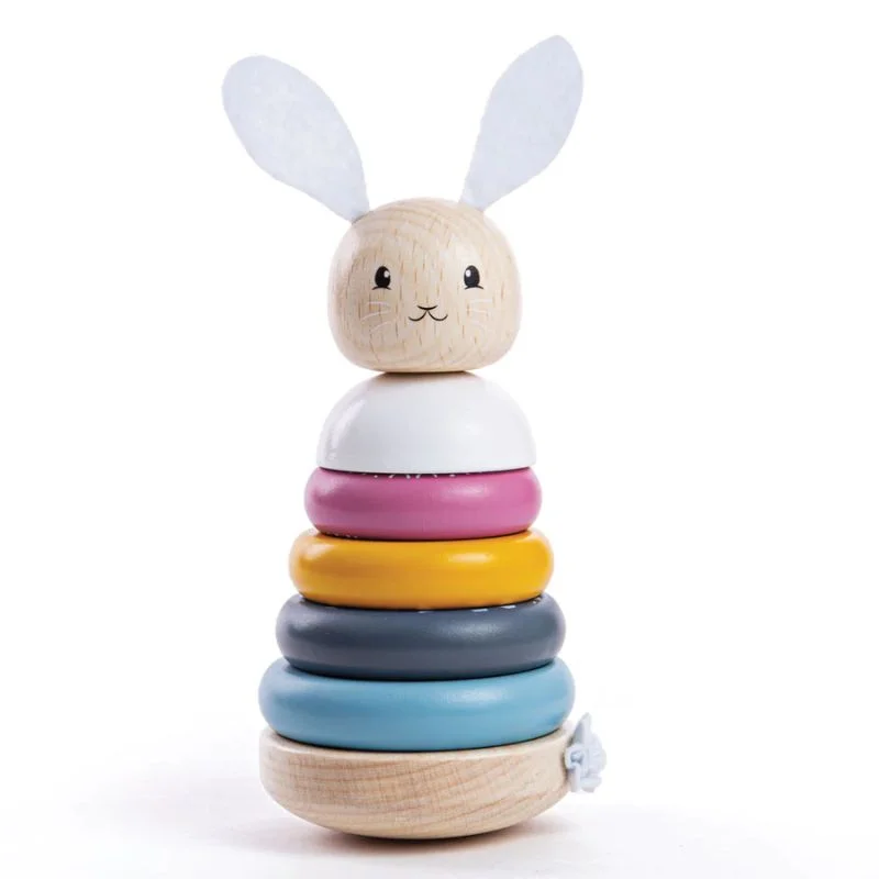 eco-friendly and sustainable wooden toys that promote environmental awareness Rabbit Stacking Rings eco-friendly and sustainable wooden toys that promote environmental awareness Rabbit Stacking Rings