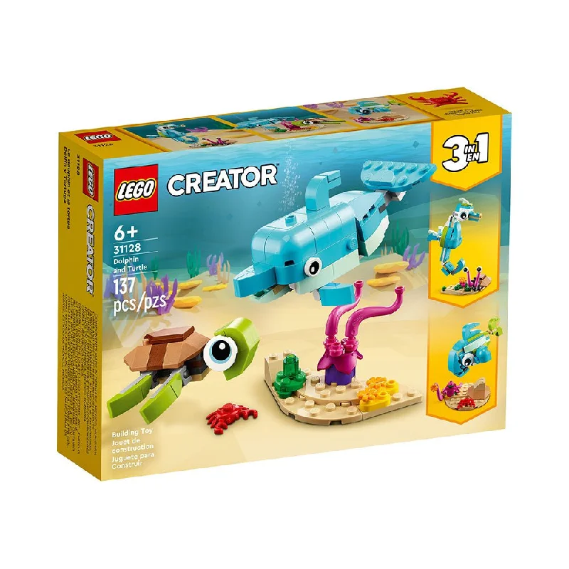 Offering educational value LEGOLEGO Creator 3-in-1 Dolphin and Turtle 31128 Building Kit (137 Pieces) Offering educational value LEGOLEGO Creator 3-in-1 Dolphin and Turtle 31128 Building Kit (137 Pieces)