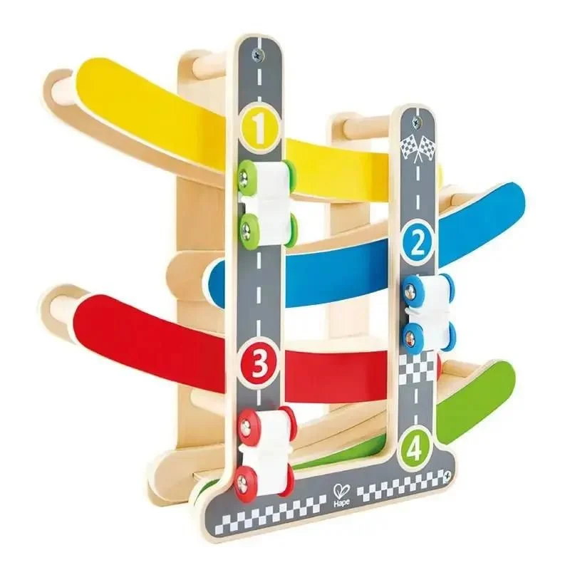 charming wooden toys                   Fast Flip Wooden Racetrack Toy