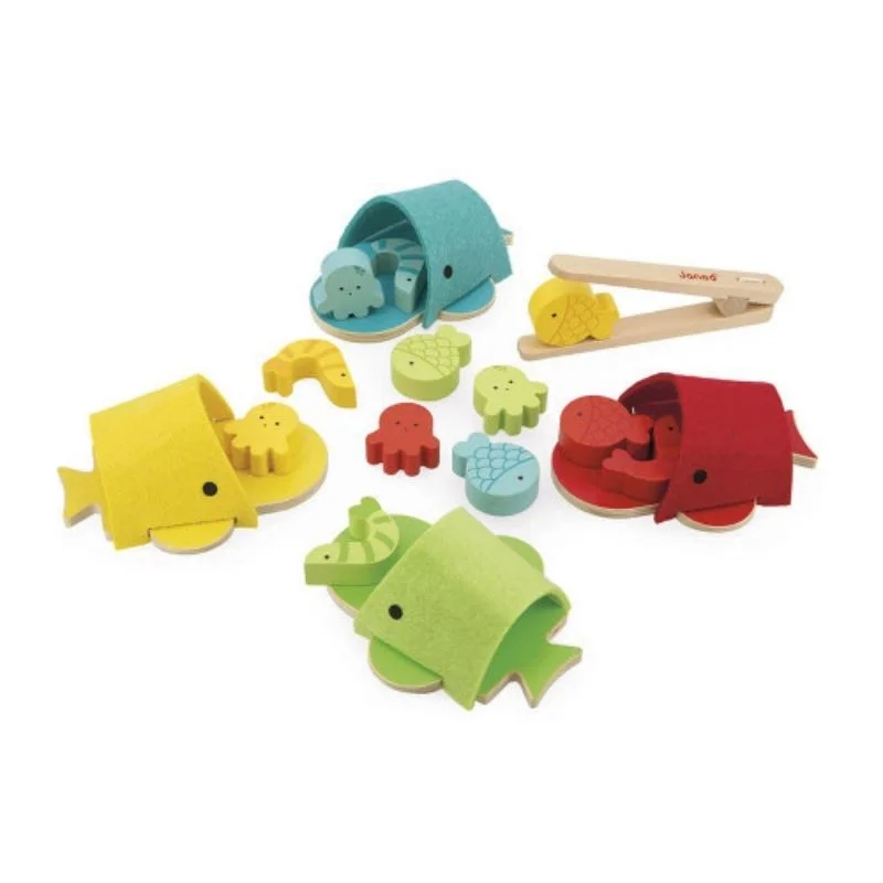eco-friendly wooden toys                   Whales Colour Matching Game