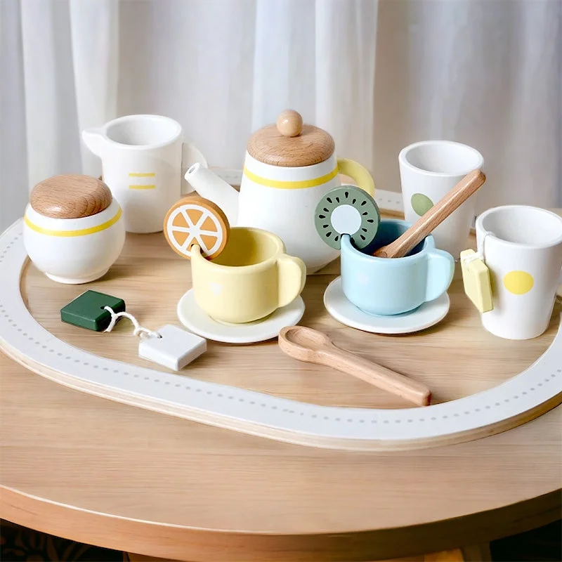 eco-friendly and safe wooden toys Korean Brand Kienvy Wooden Afternoon Tea Set Pretend Play Kitchen Toy eco-friendly and safe wooden toys Korean Brand Kienvy Wooden Afternoon Tea Set Pretend Play Kitchen Toy