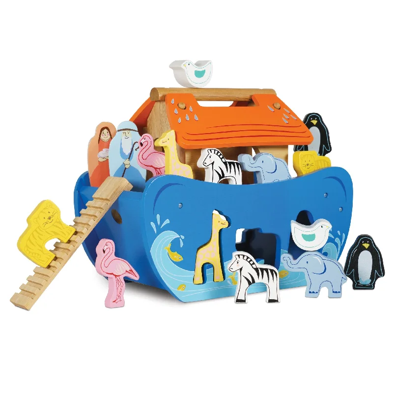 tactile wooden toys                   Le Toy Van Noah's Shape Sorter