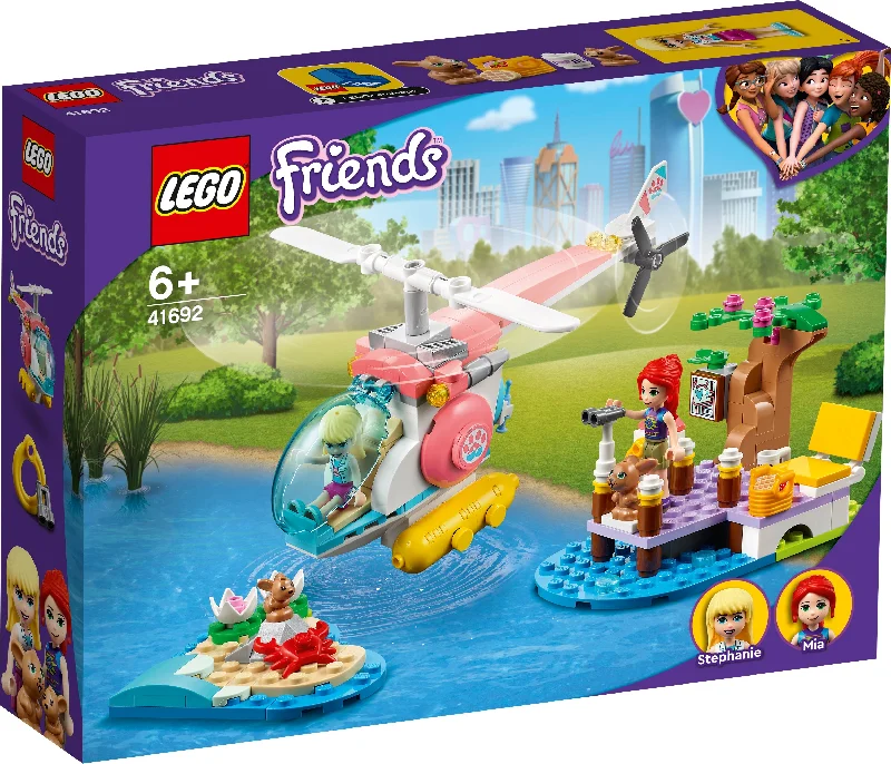 Seamlessly fitting LEGO connectionsLEGO 41692 Friends Vet Clinic Rescue Helicopter