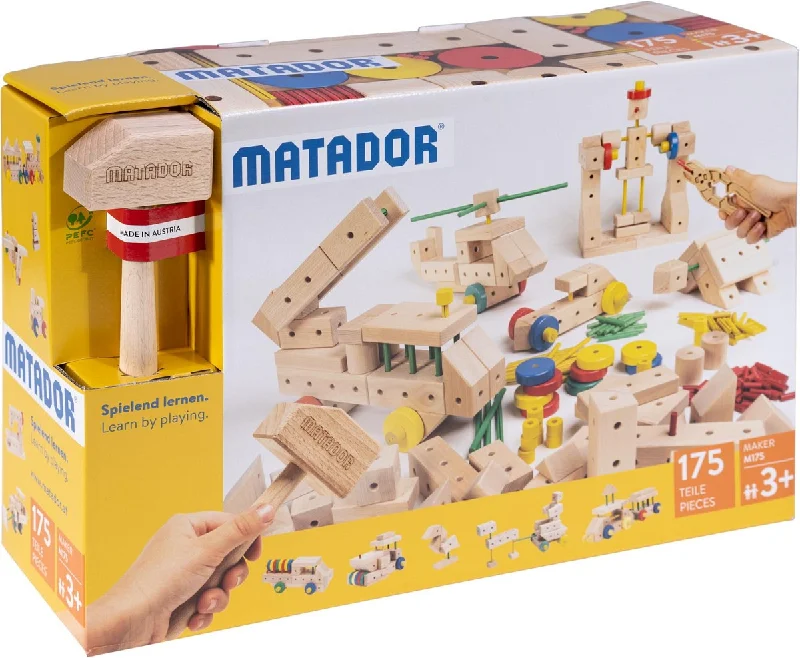 enchanting wooden toys that bring joy and happiness to children                   Matador Maker - M175 175pcs