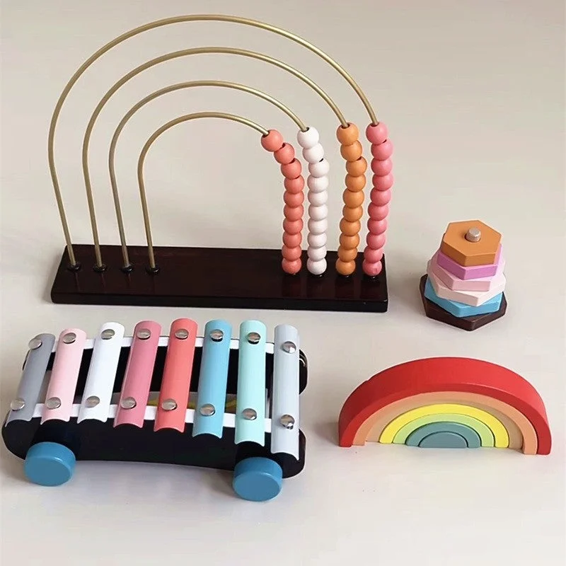 enchanted wooden toys                   Montessori inspired 4pc early learning play set