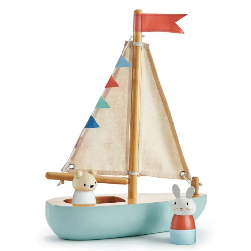 safe and non-toxic wooden toys for babies                   Sailaway Boat