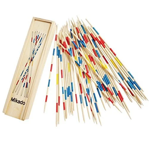 playful wooden toys                  Mikado Wooden 31 Pick-Up Sticks Game for Adults and Kids (Pack of 1)