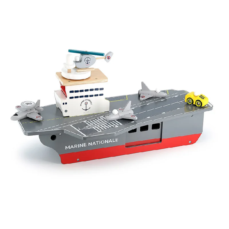 classic wooden toys for kids                Vilac 9305 Aircraft carrier