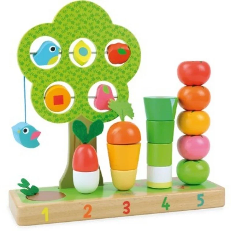 beautifully detailed wooden toys                  I Learn Counting Vegetables