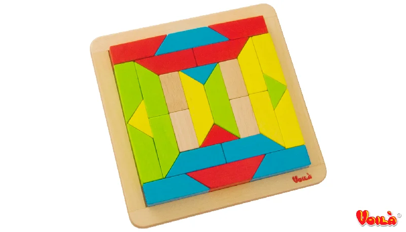 sturdy construction wooden toys                   Voila 520J Versa Tiles