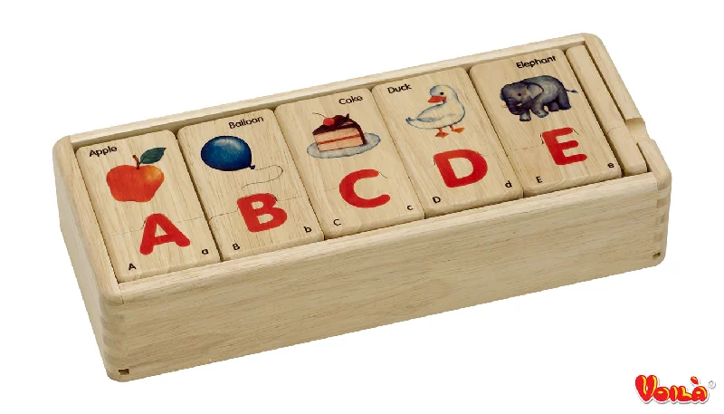 playful wooden toys                  Voila 609J Jigsaw Alphabet Puzzle (Capital Letters)