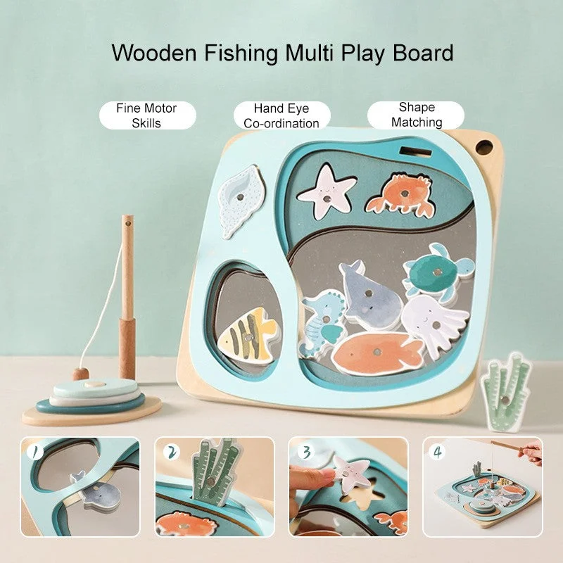 sturdy and reliable wooden toys that provide hours of fun Wooden Fishing Multi Play Toy sturdy and reliable wooden toys that provide hours of fun Wooden Fishing Multi Play Toy