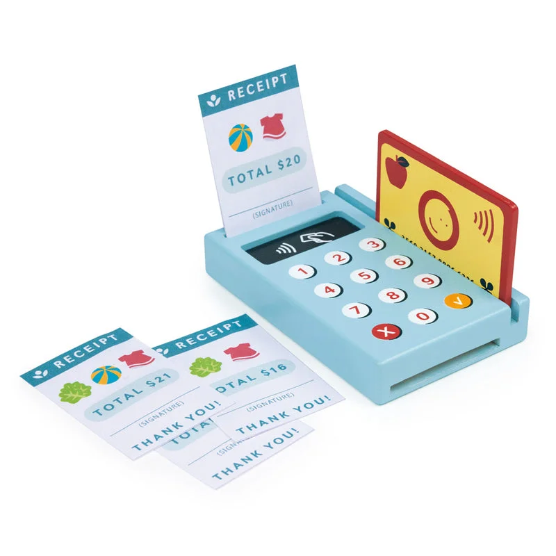 eco-friendly and sustainably made wooden toys                   Mentari Wooden Play Card Machine