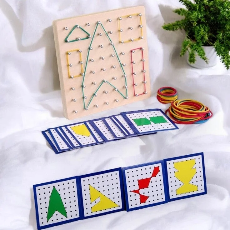 enchanting and magical wooden toys that spark the imagination Wooden Rubber Band Shape Creation Board Montessori inspired enchanting and magical wooden toys that spark the imagination Wooden Rubber Band Shape Creation Board Montessori inspired