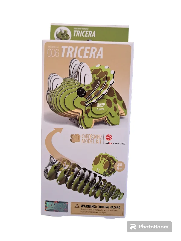 Educational games 3D Cardboard Model - Tricera