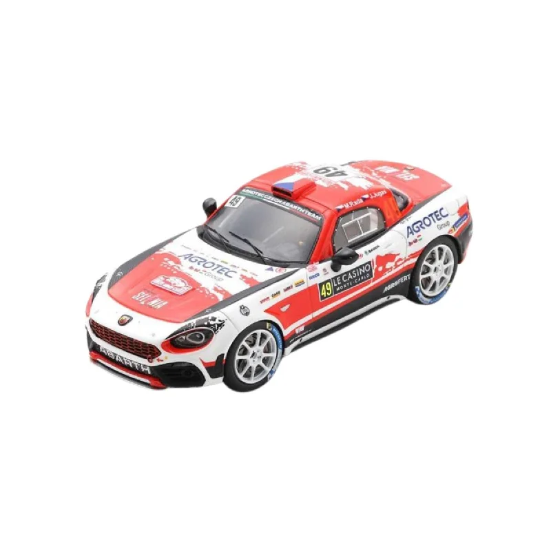 High-quality toy cars Abarth 124 Rally RGT No.49 Rally Monte Carlo 2022 - Martin Rada - Jaroslav Jugas - 1:43 Scale Resin Model Car