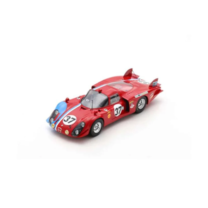 Durable toysAlfa Romeo 33/2 No.37 24H Le Mans 1968 - T. Pilette - R. Slotemaker - 1:18 Scale Resin Model Car Durable toysAlfa Romeo 33/2 No.37 24H Le Mans 1968 - T. Pilette - R. Slotemaker - 1:18 Scale Resin Model Car