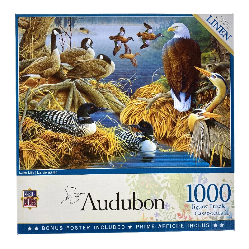 Challenging puzzles Audubon - Lake Life 1000 Piece Puzzle