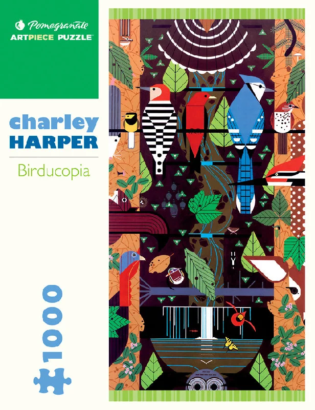 Challenging puzzles Birducopia - Charley Harper 1000 Piece Puzzle