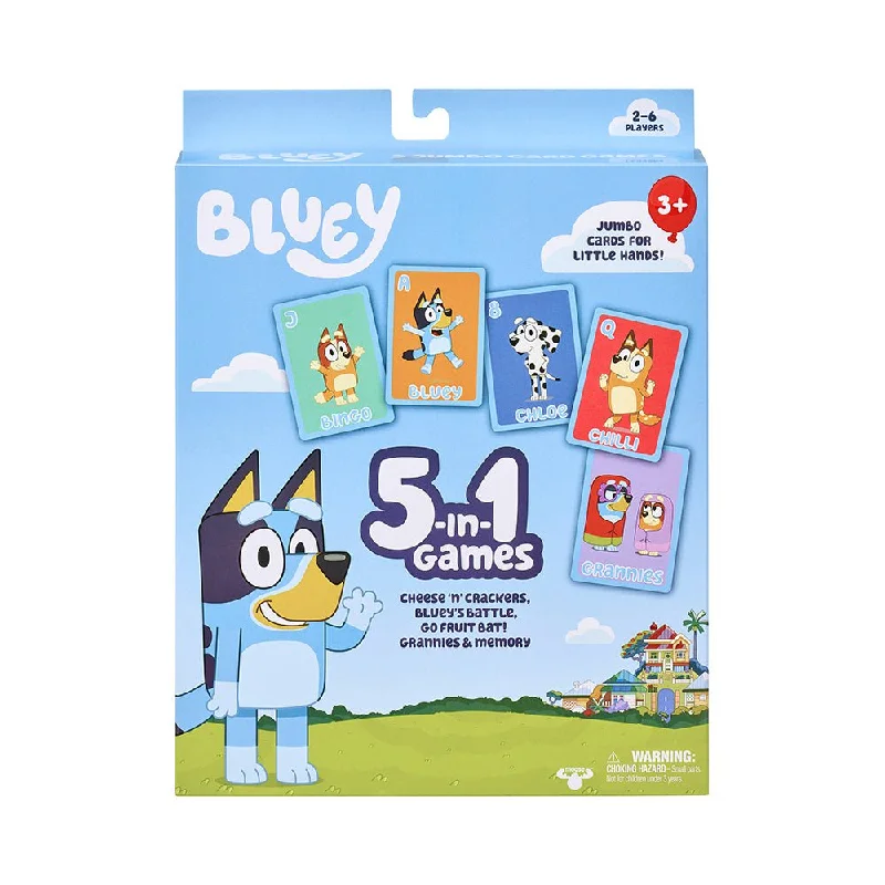 Thought-provoking puzzles Bluey 5 In 1 Card Game Set