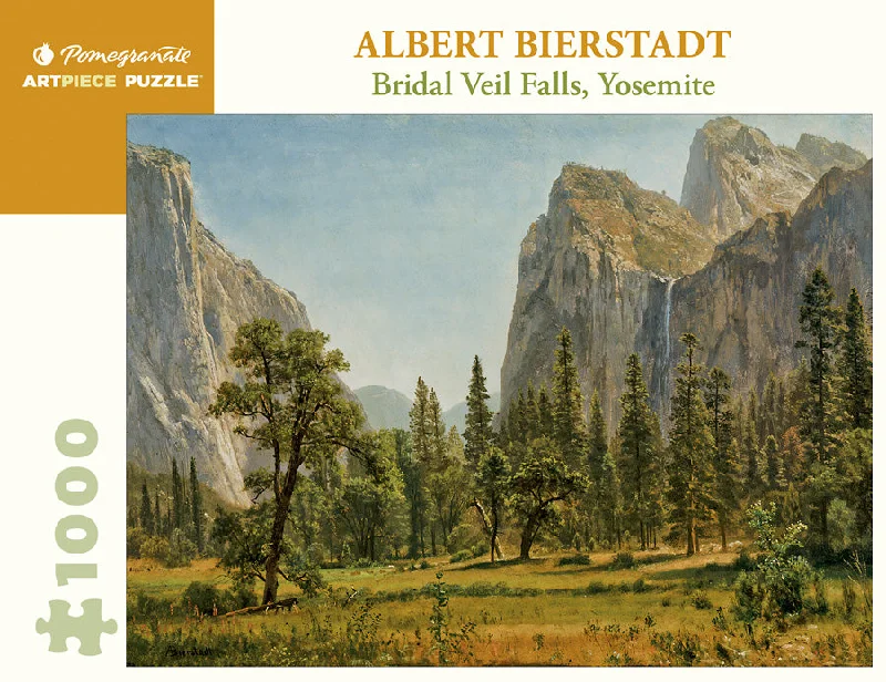 Competitive games Bridal Veil Falls, Yosemite - 1000 Piece Albert Bierstadt Puzzle