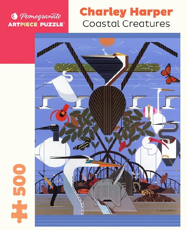 Fast-paced games Coastal Creatures - Charley Harper 500 Piece Puzzle