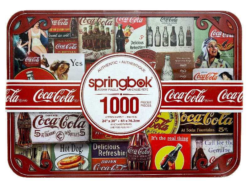 Addictive games Coca-Cola Tin Signs 1000 Piece Puzzle in Collectors Tin