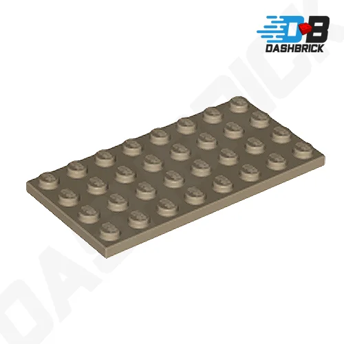 Environmentally friendly LEGO materialsLEGO Plate 4 x 8, Dark Tan [3035]