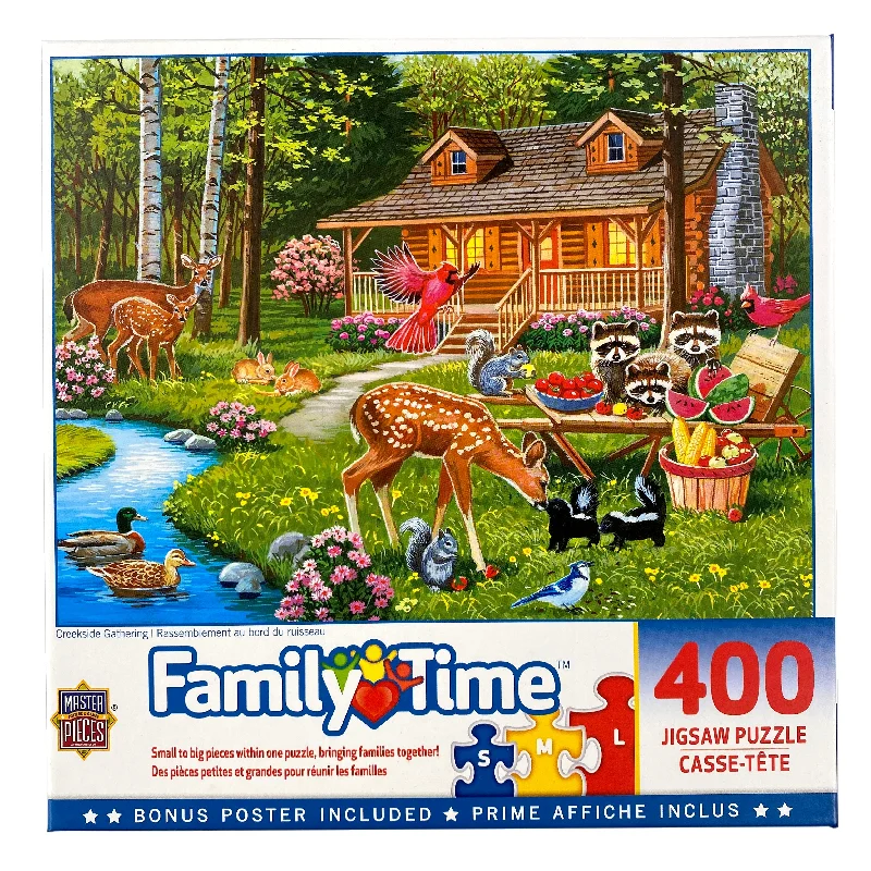 Relaxing games Creekside Gathering 400 Piece Family Puzzle