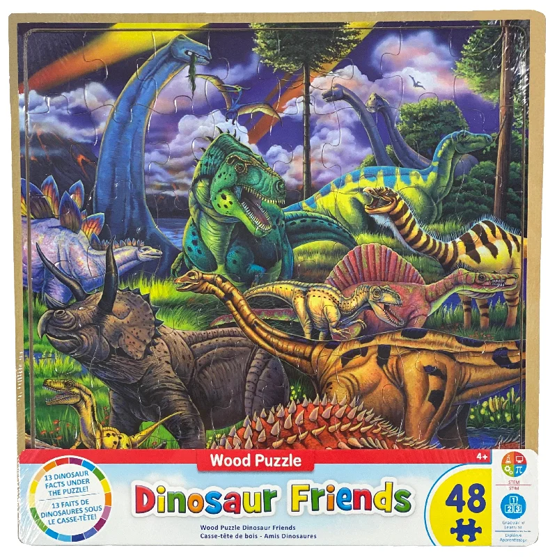 Casual games Dinosaur Friends 48 Piece Wood Tray Puzzle