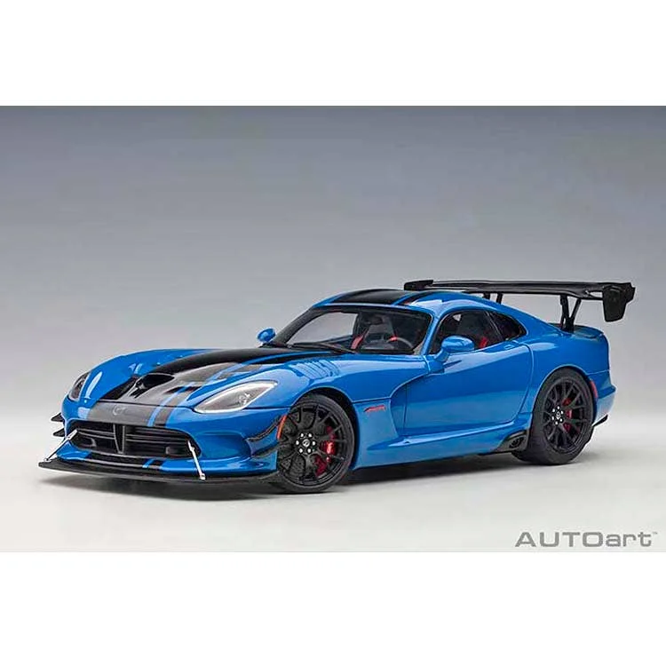 Fun toy carsDODGE VIPER ACR 2017 (COMPETITION BLUE W/ BLACK STRIPES) - 1:18 Scale Composite Model Car