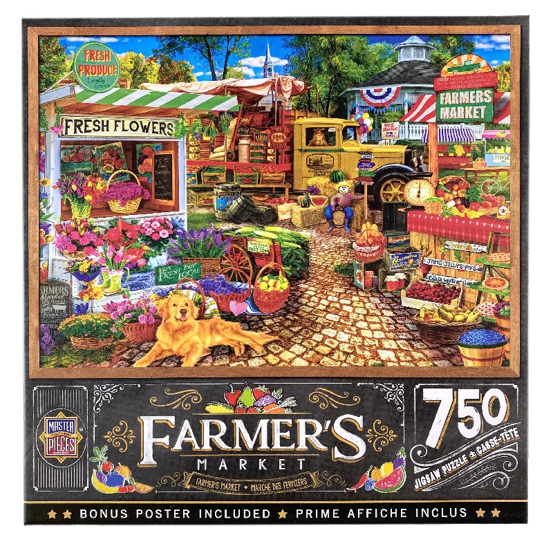 Fast-paced games Farmers Market - Sale On The Square 750 Piece Puzzle