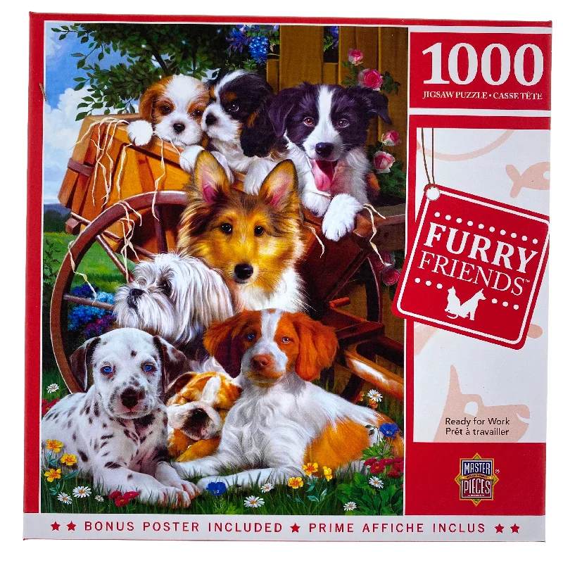 Fun gamesFurry Friends Ready For Work 1000 Piece Puzzle