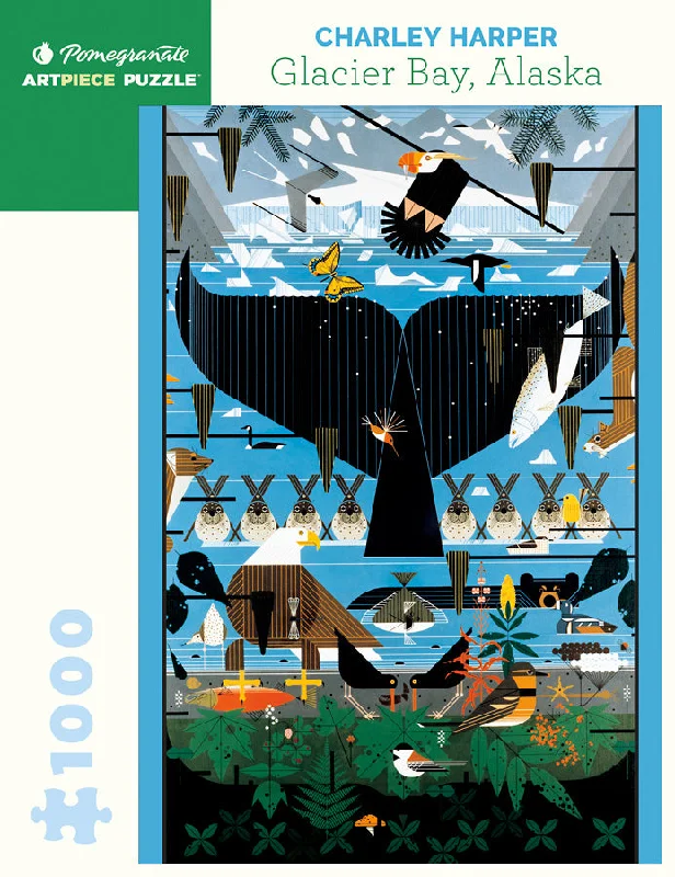 Logical puzzles Glacier Bay, Alaska 1000 Piece Charley Harper Puzzle