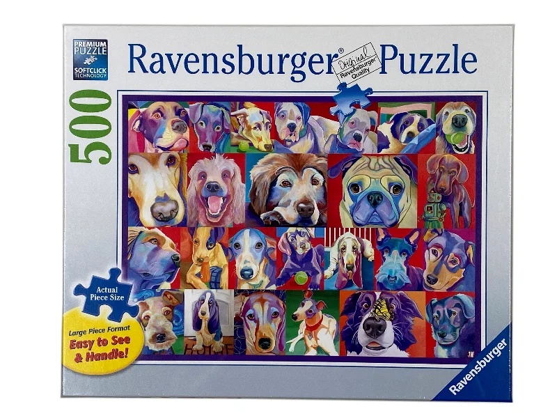 Intricate puzzles Hello Doggie 500 Piece Large Format Puzzle