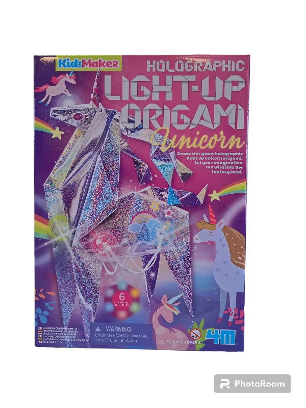 Relaxing games Holographic Light-Up Origami Unicorn