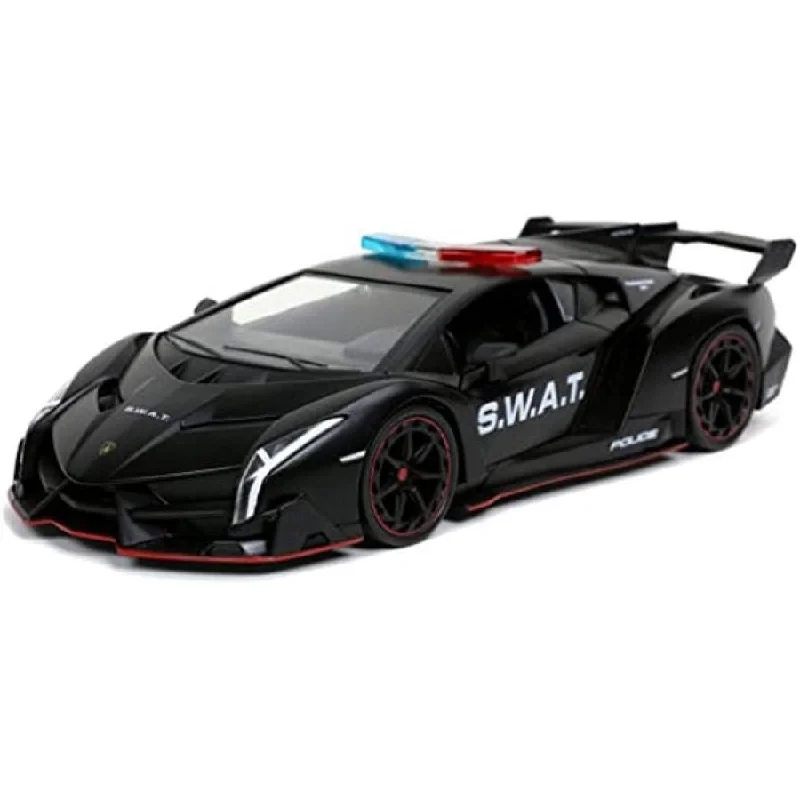 High-quality materials toys Hyperspec - 2017 Lamborghini Veneno Black 1:24 Scale