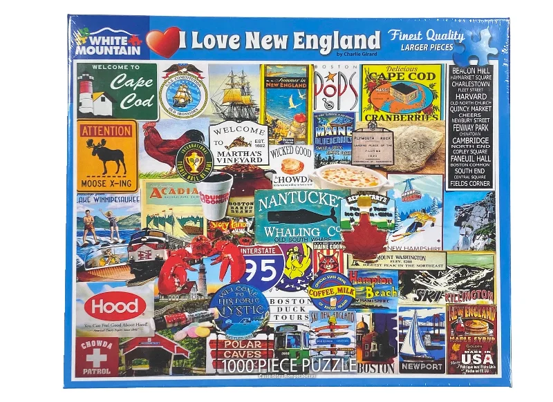 Intricate puzzles I Love New England 1000 Piece Puzzle