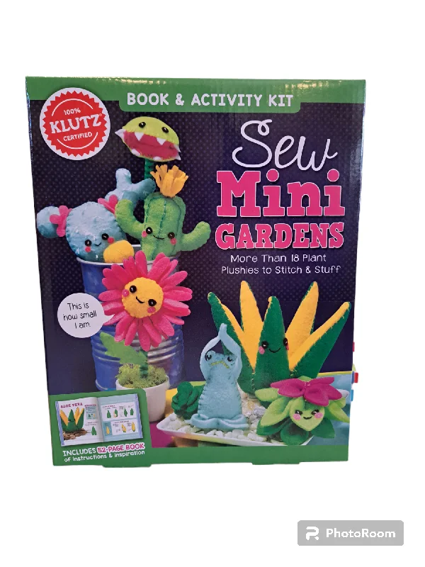 Age-appropriate puzzles Klutz - Sew Mini Gardens