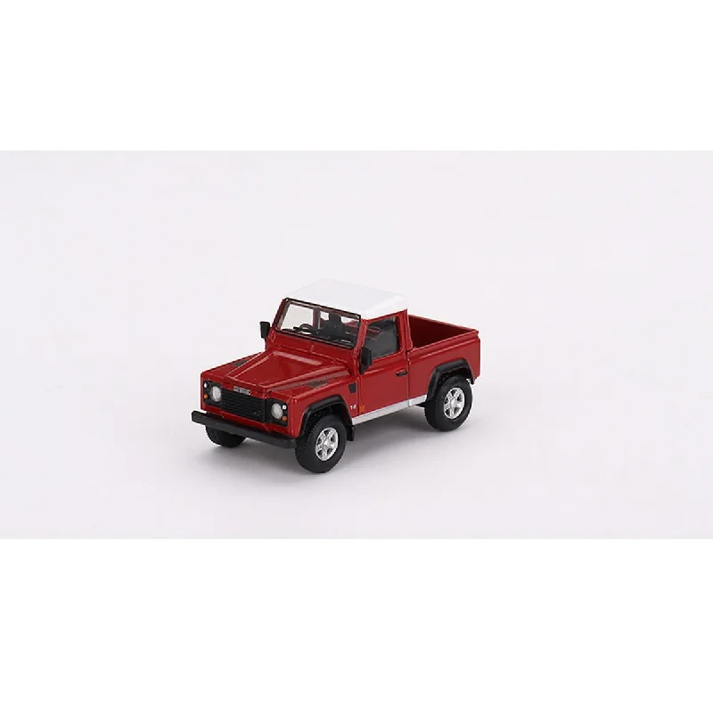 Fun toy carsLand Rover Defender 90 Pickup Masai Red - 1:64 Scale Diecast  Model Car