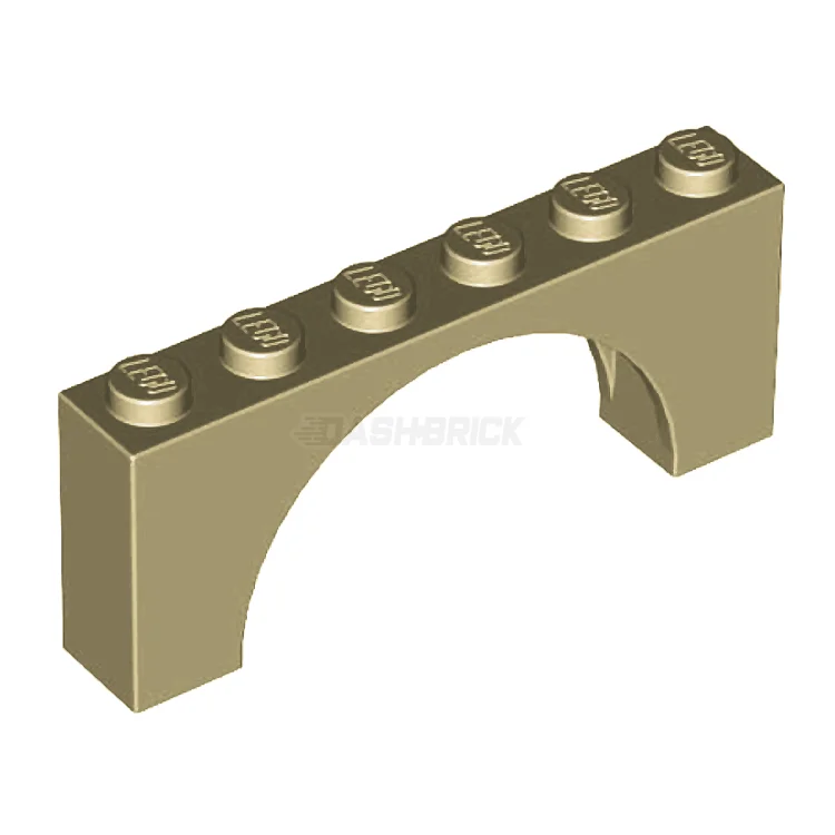 Skill-building LEGO activitiesLEGO Brick, Arch 1 x 6 x 2, Medium Thick Top, Tan [15254] 6106187