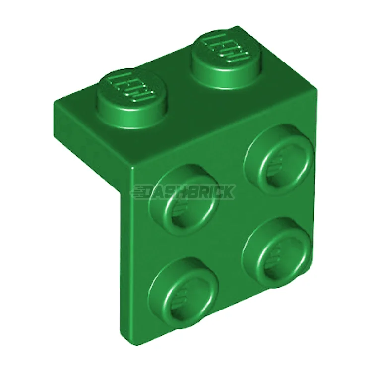 Offering a sense of nostalgia LEGOLEGO Bracket 1 x 2 - 2 x 2, Down Angle Support, Green [44728]