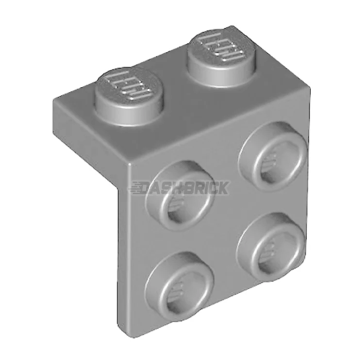 Skill-building LEGO activitiesLEGO Bracket 1 x 2 - 2 x 2, Down Angle Support, Light Grey [44728]