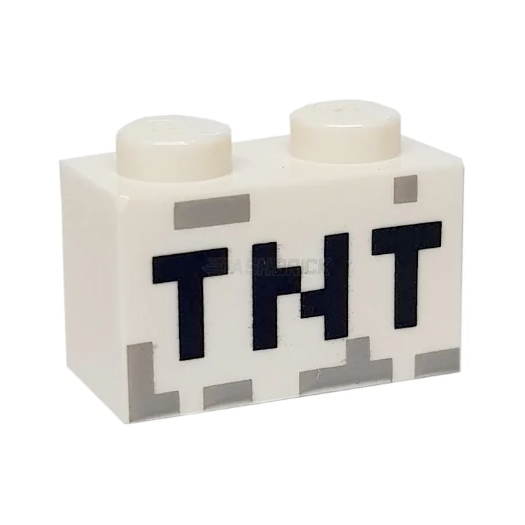 Time-honored LEGO traditionsLEGO Brick 1 x 2 with Black 'TNT' Pixelated, Minecraft [3004pb122] 6097028